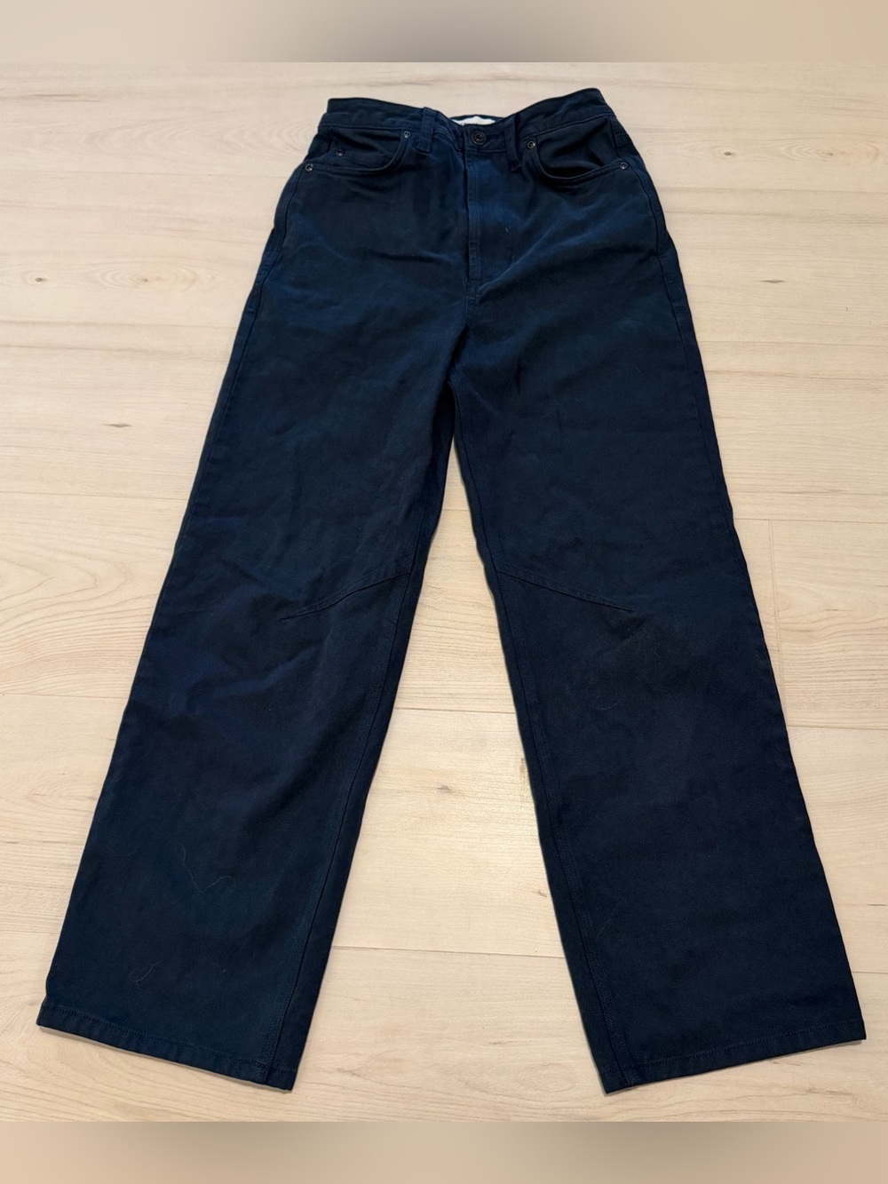 Rowan High-Rise Straight Leg Pants in Dark Navy